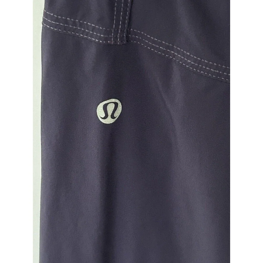 Lululemon Dog Runner Pants Size 6 Black Swan Purple Track Pants Lined
